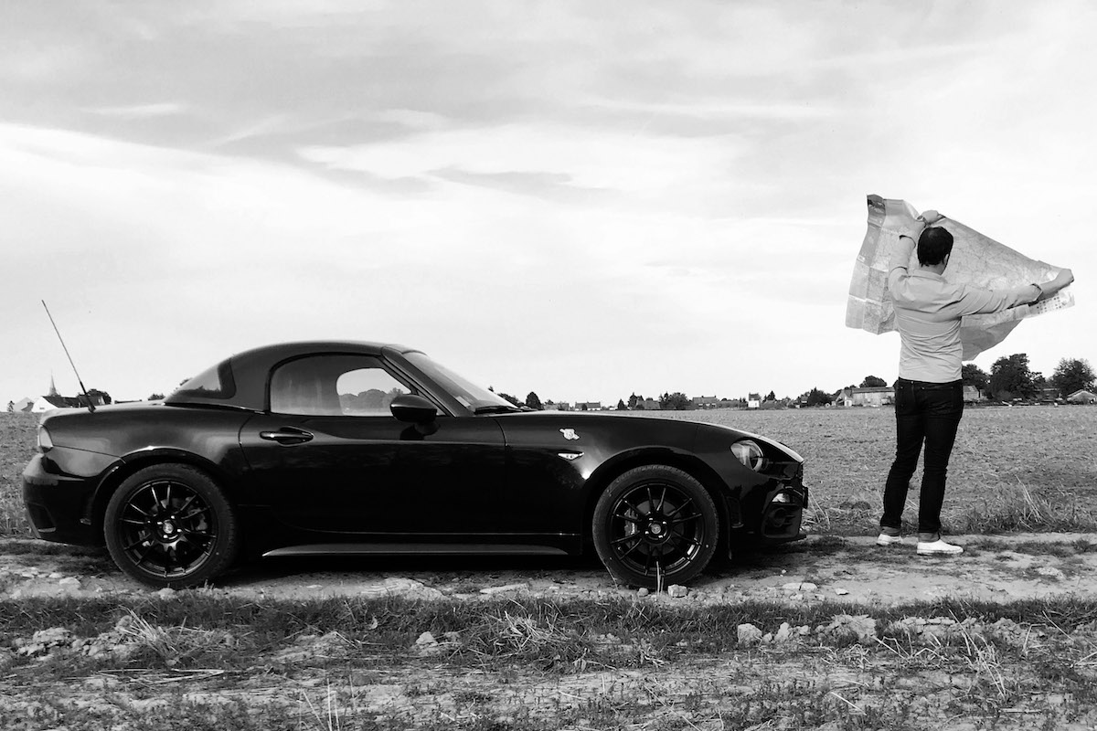 124 GT Abarth Black and White